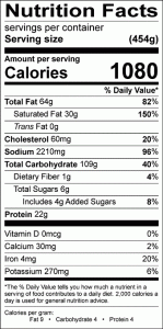 Deli Beef Pot Pie Nutritional Information