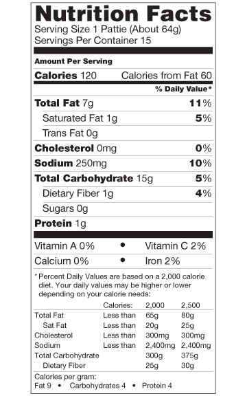 Mr. Dee's Hash Brown Potato Patties - 15 CT